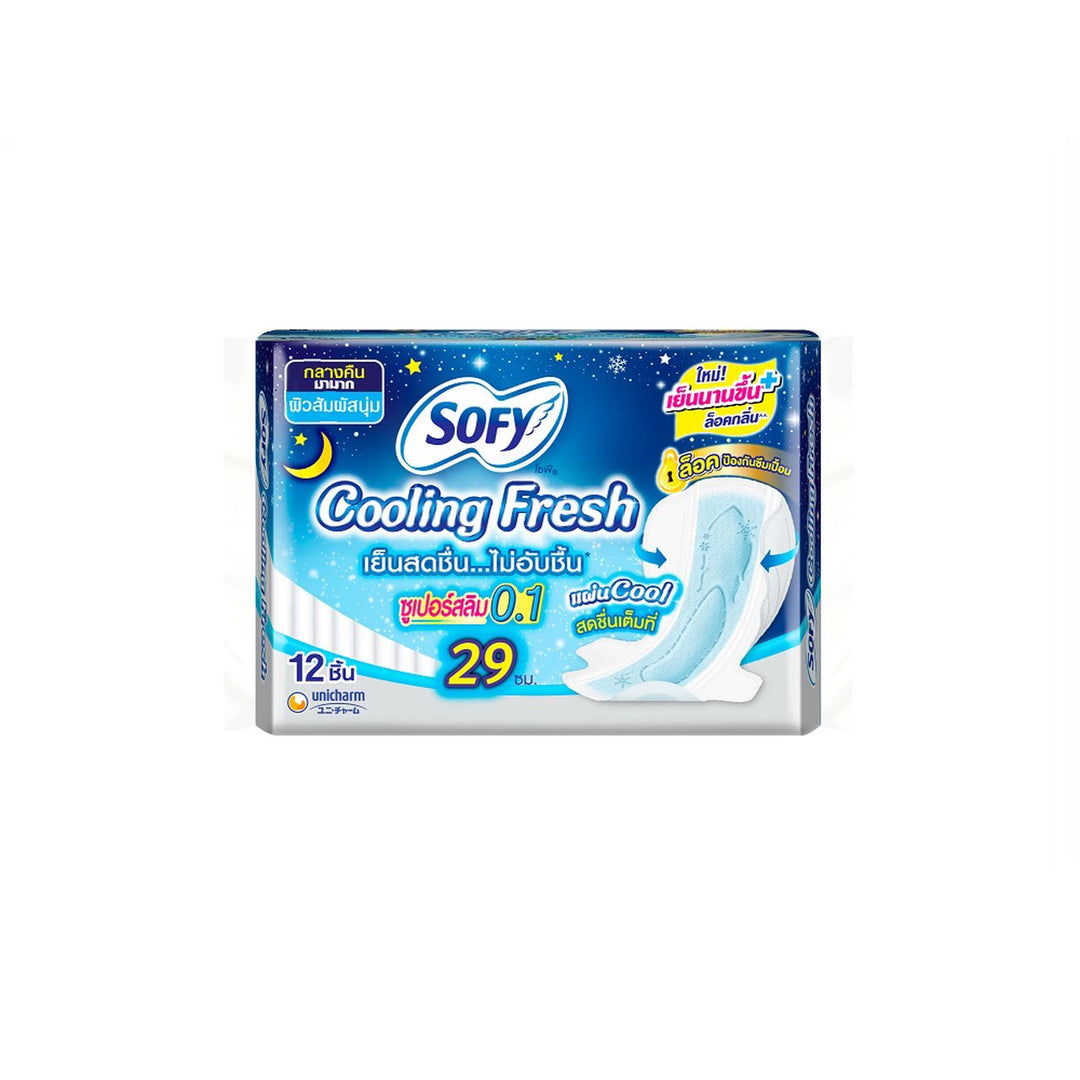 sofy Cooling Fresh 超薄隔夜帶翼衛生棉 29 厘米