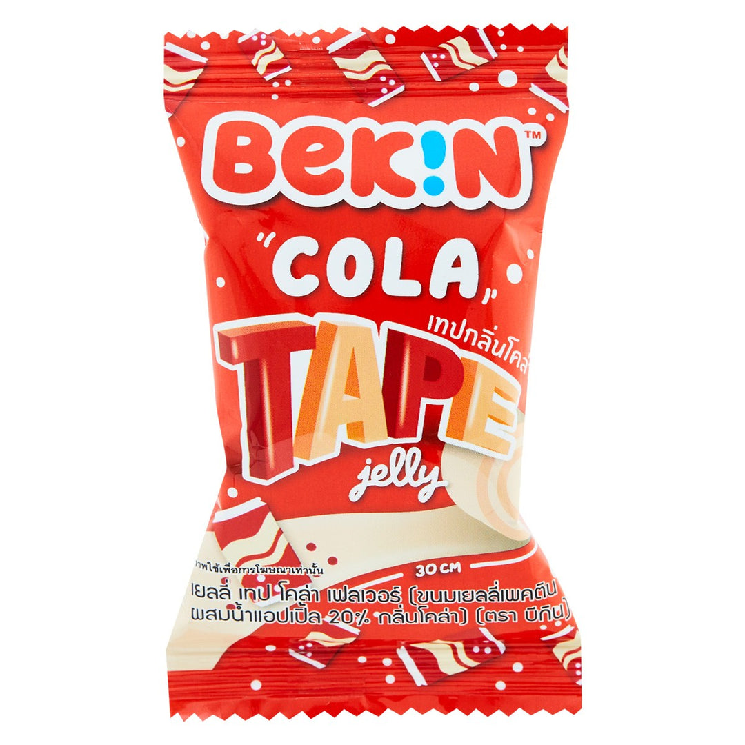 BEKIN 膠帶果凍可樂口味（果膠果凍混合 2 % 蘋果汁）21 克。